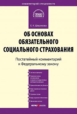 Комментарий к Федеральному закону от 16 июля 1999 г. № 165-ФЗ «Об основах обязательного социального страхования» (постатейный)